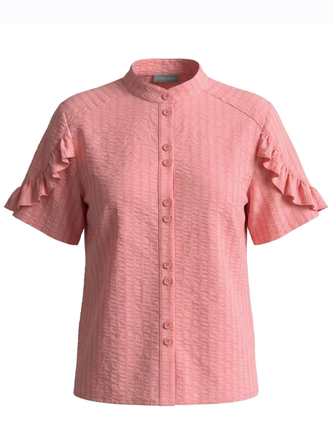 Pretty Vacant  Freya Top in Seersucker Pink