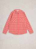 White Stuff Sophie Organic Check Shirt-White Stuff-White finn
