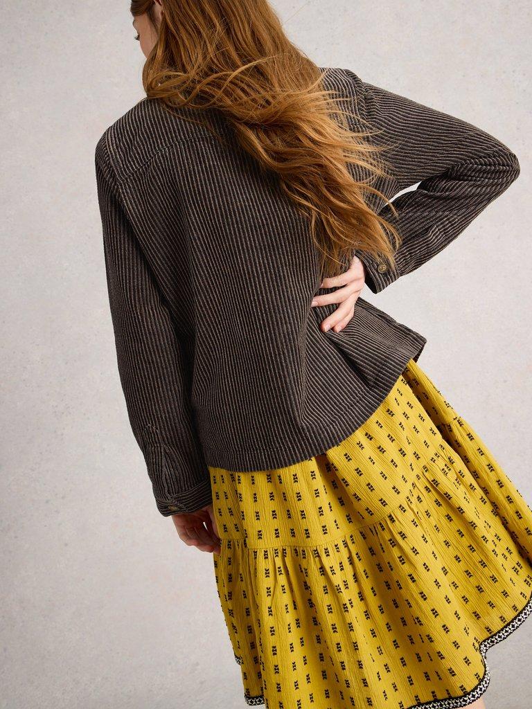 White Stuff Carrie Cord Jacket- Striped-Coats & Jackets-White finn