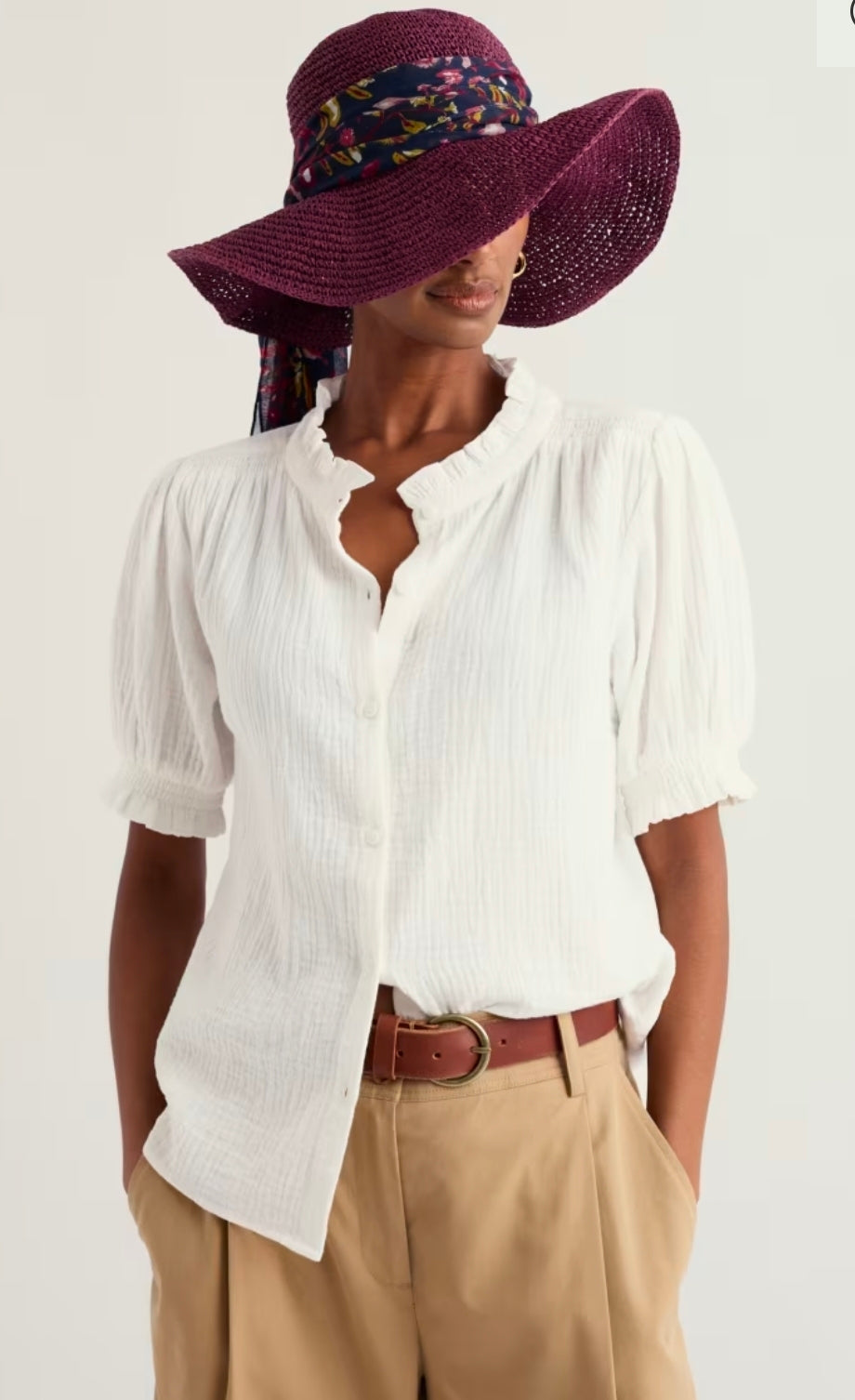Seasalt Sculpture Wide Brim Hat-Seasalt-White finn
