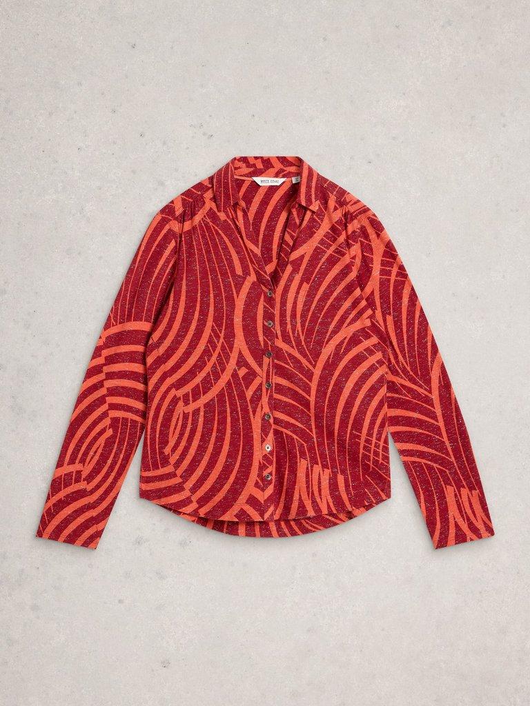 White Stuff Annie Printed Sparkle Shirt-Shirts & Tops-White finn