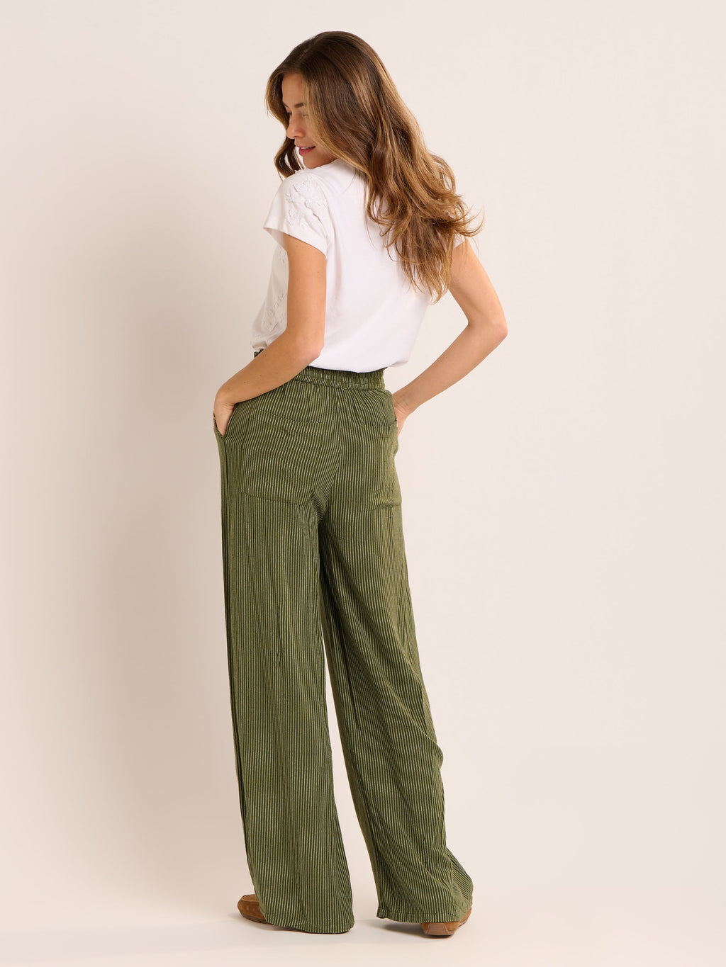 Brakeburn Luciana Beach Pant-Brakeburn-White finn