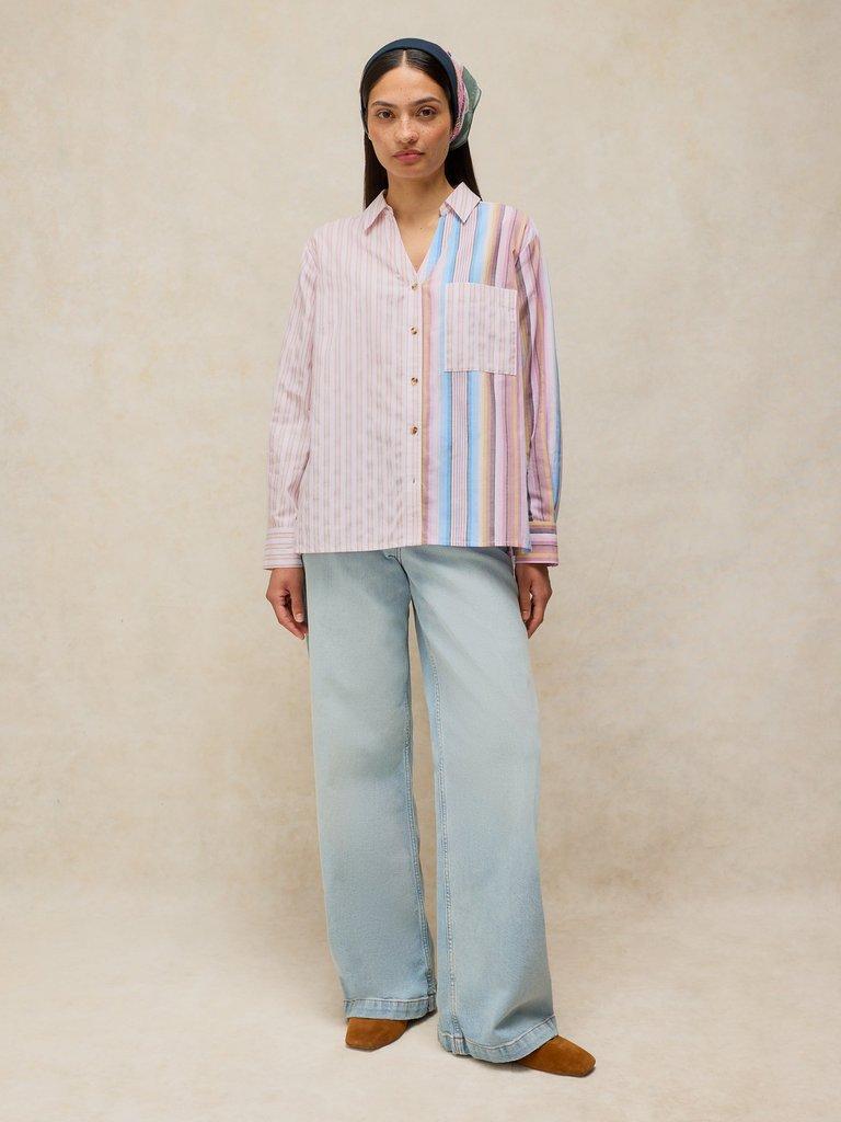 White Stuff saffie mixed stripe shirt