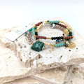 Luxury beaded bracelet Green Mix HZ091H