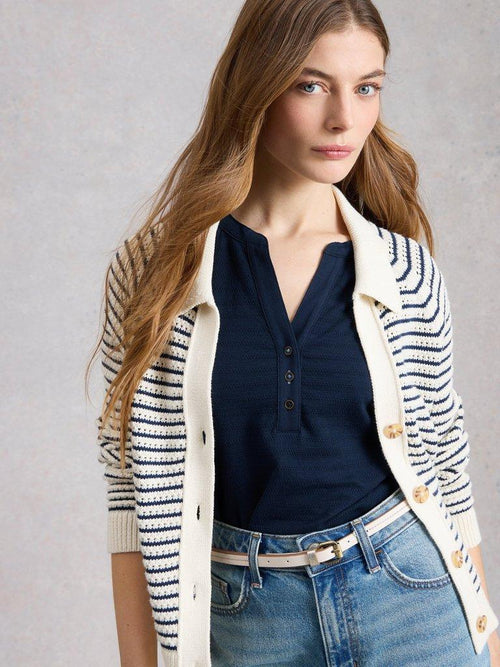 White Stuff NORA TEXTURE NOTCH VEST