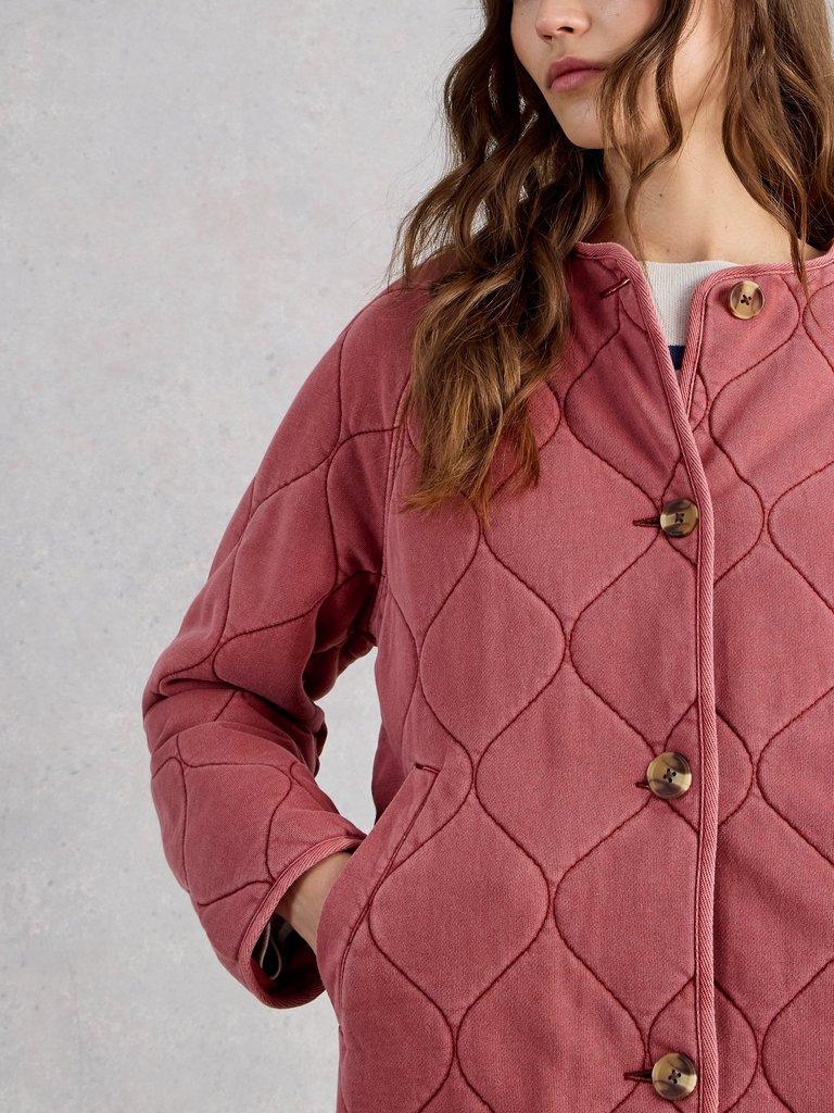 White Stuff Anya Jersey Quilted Jacket-White Stuff-White finn
