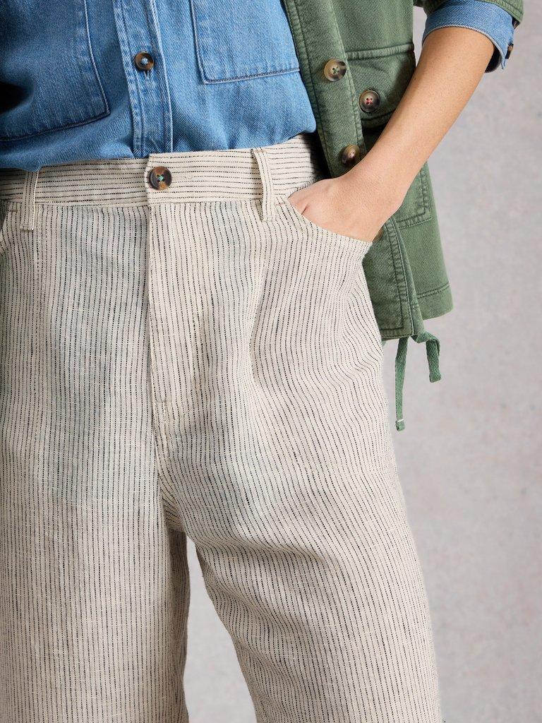 White Stuff Tia Linen Wide Leg Crop-White Stuff-White finn