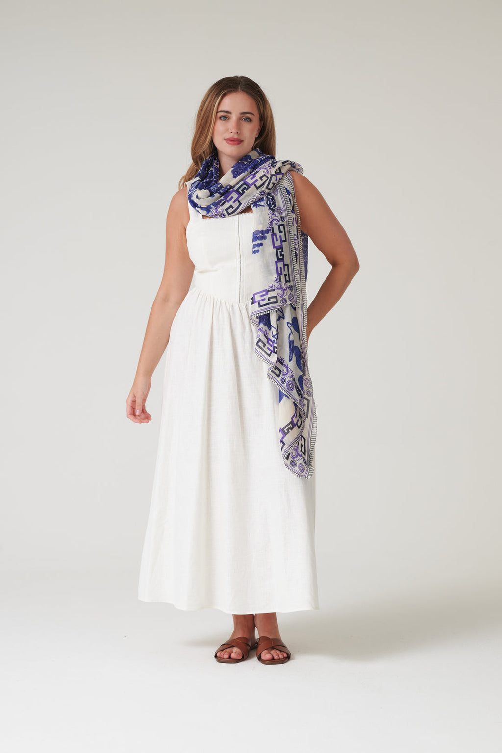 One Hundred Stars Giant Willow Blue Scarf