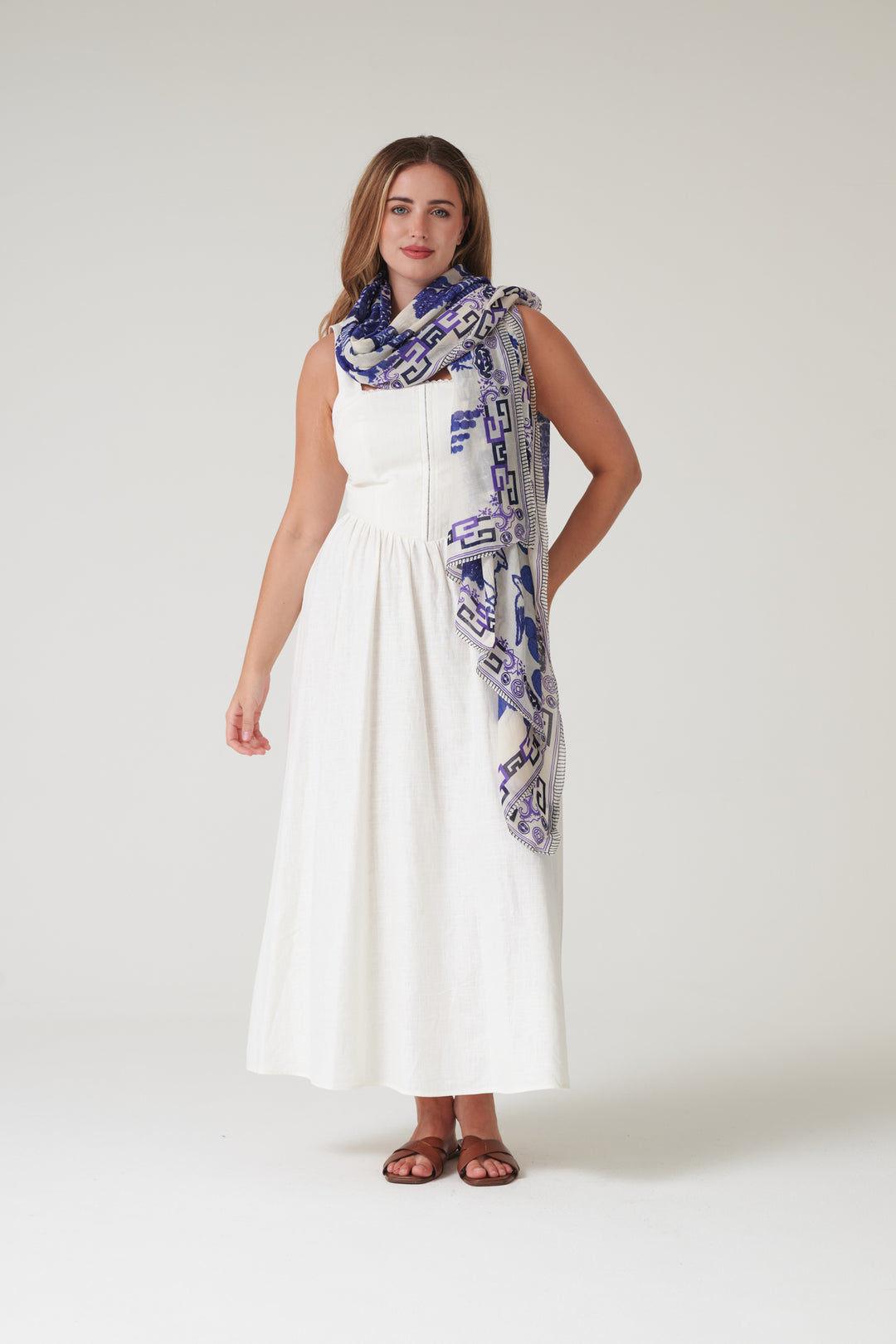 One Hundred Stars Giant Willow Blue Scarf