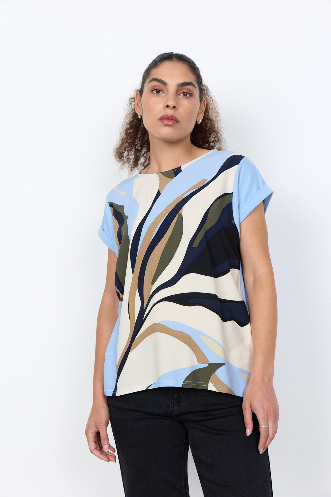 Soya Concept  SC-GAIL Top Leaf Print
