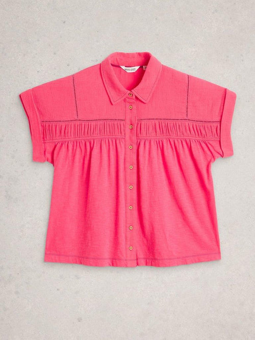 White Stuff DIDI DOUBLE CLOTH SHIRT-Shirts & Tops-10-Pink-