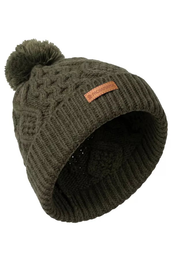 Pachamama Enniskerry Bobble Beanie (Merino) Forest