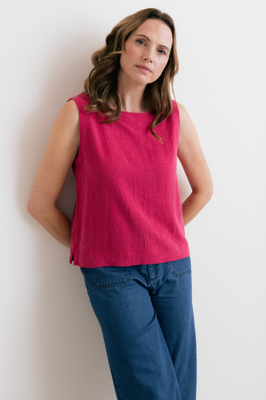 Lily and Me Allium Two Way Button Through Vest-Shirts & Tops-8-Boysenberry-