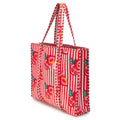 Ellie Beaumont Serendipity Cotton Quilted Tote - Pink Pomegranate-Bag-