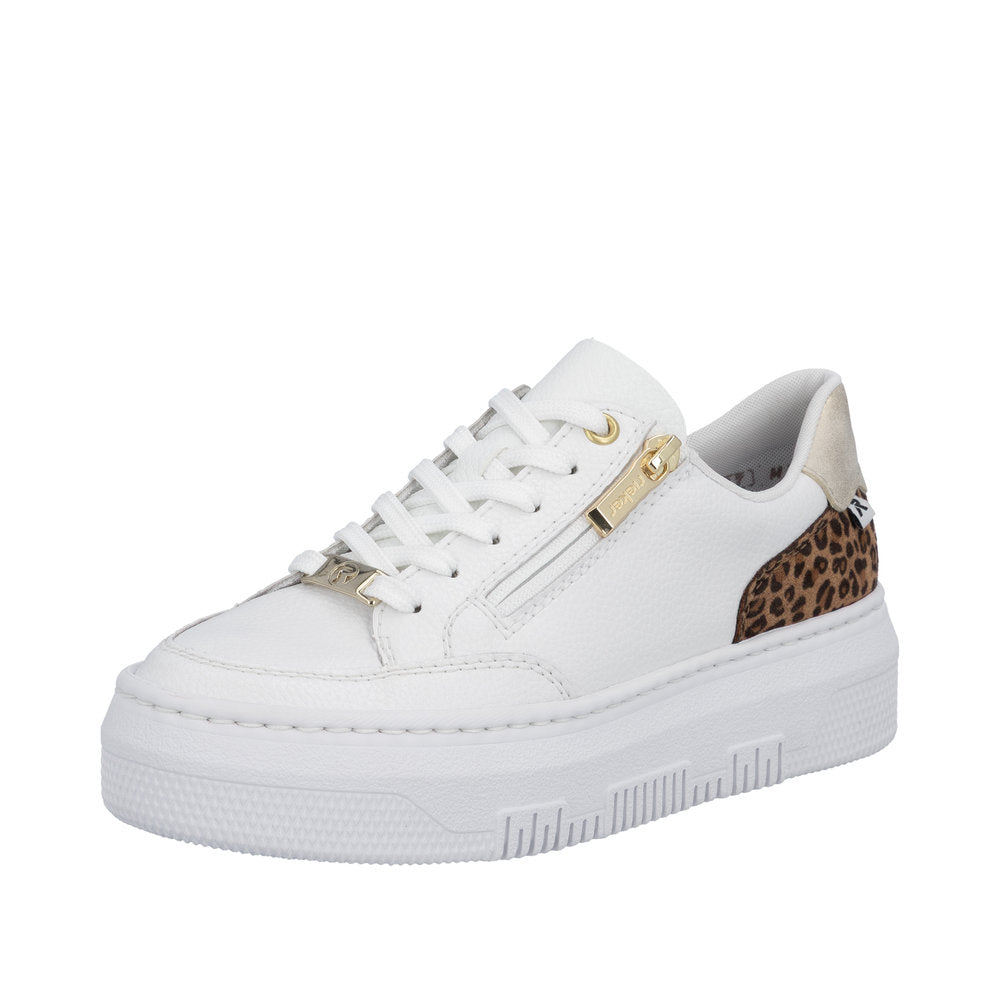 Rieker White Contrast Trainer M1900-Rieker-White finn