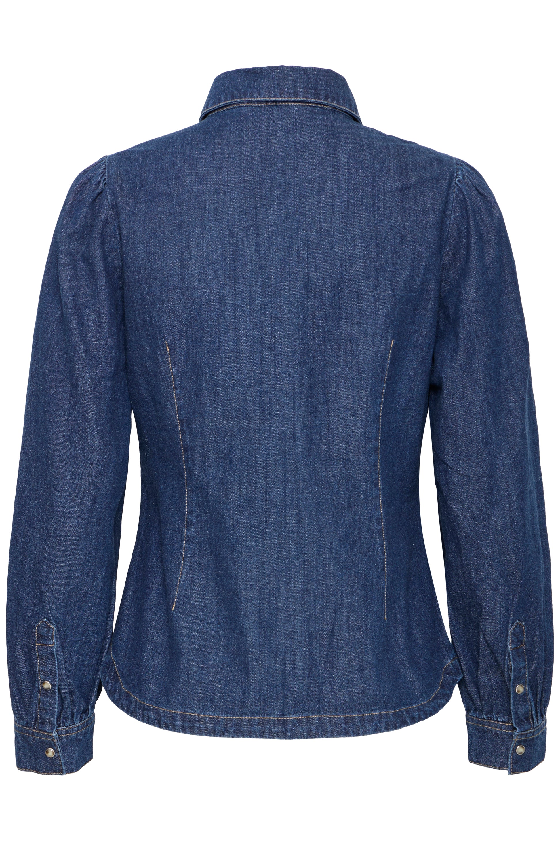 B young Byluva Denim Puff Sleeve Shirt
