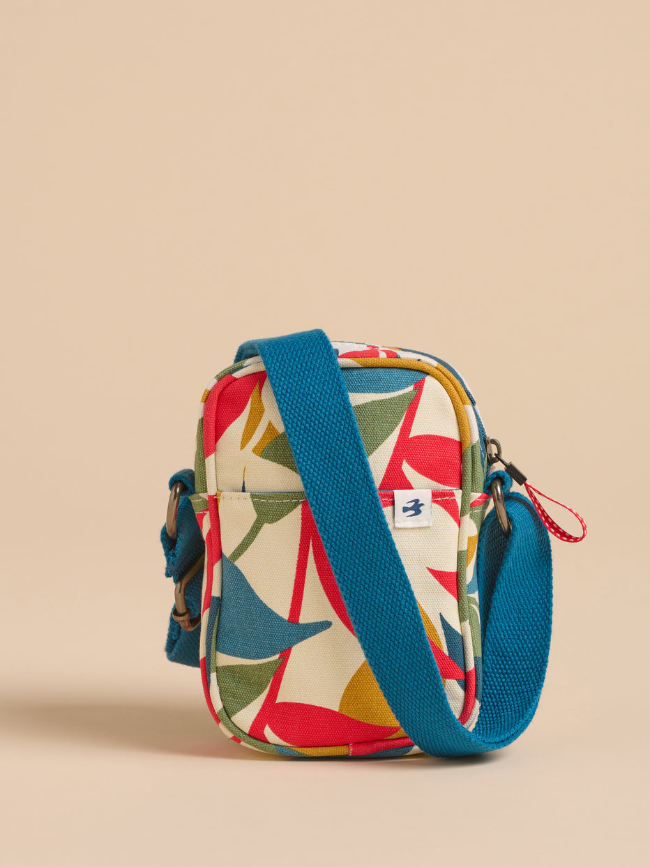 Brakeburn Falling Leaves Acrossbody Bag-White finn