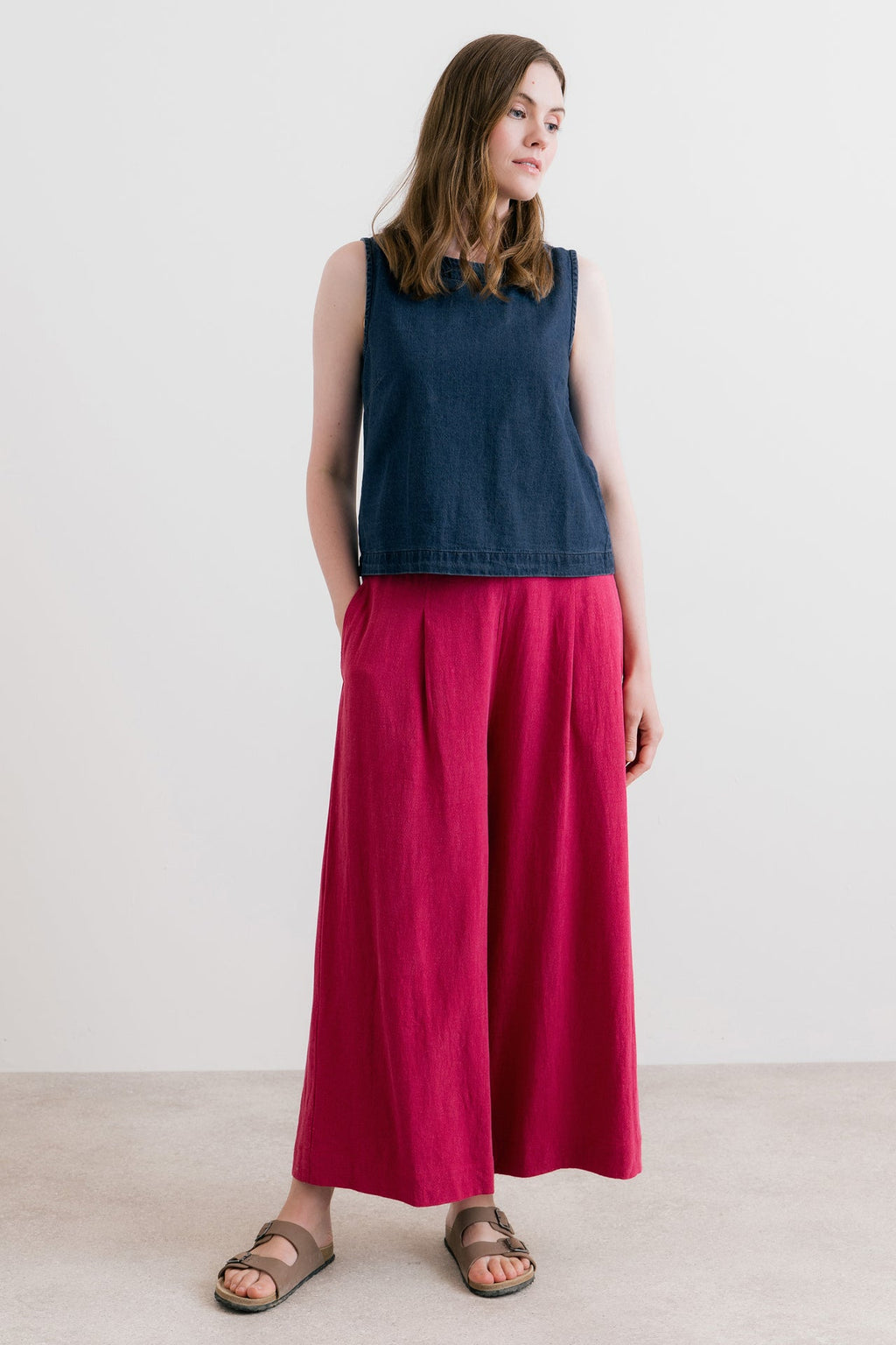 Lily and Me Cora Denim Button Back Vest