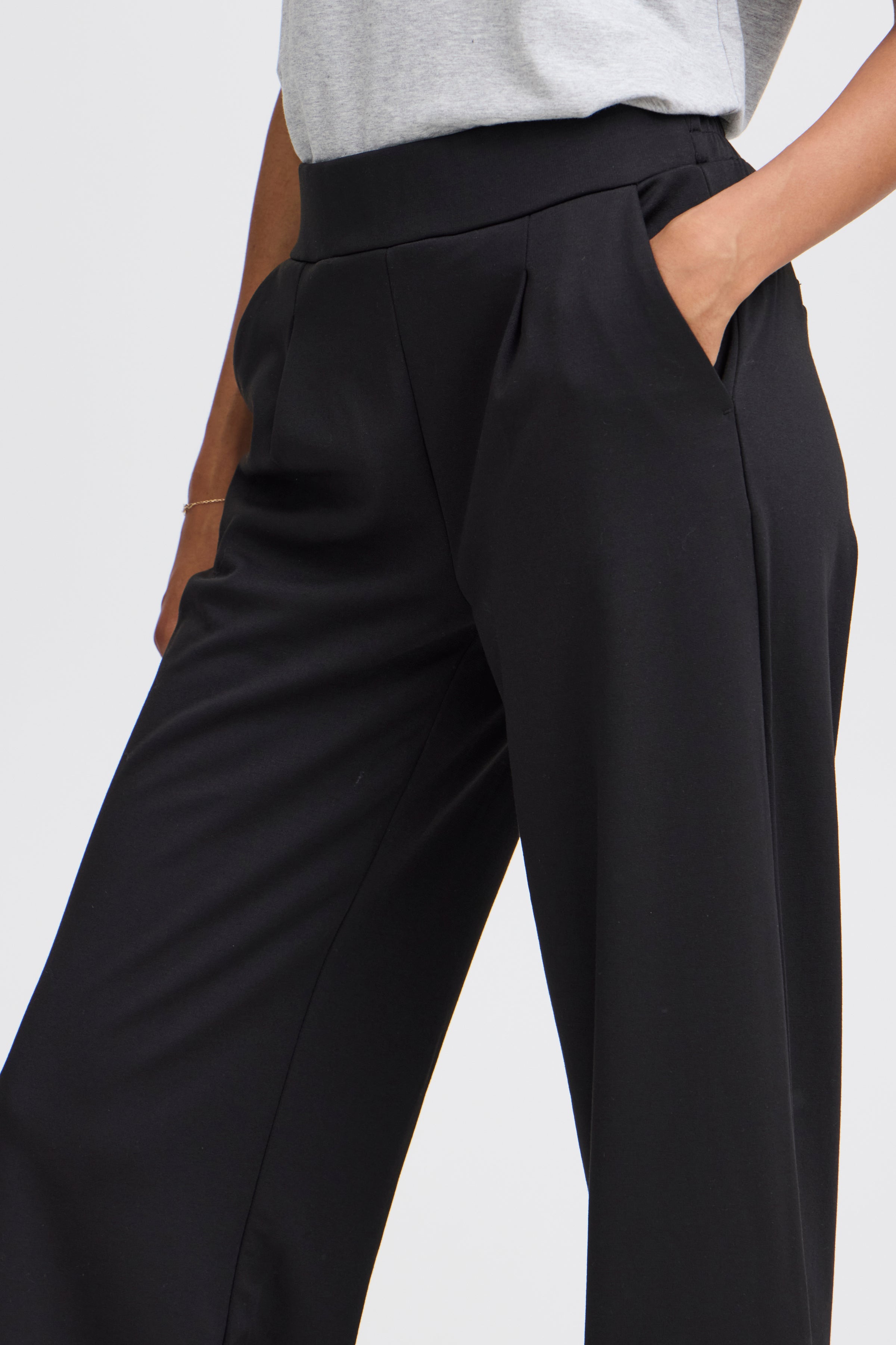 B young Byrozetta Wide Trouers-Trousers-White finn