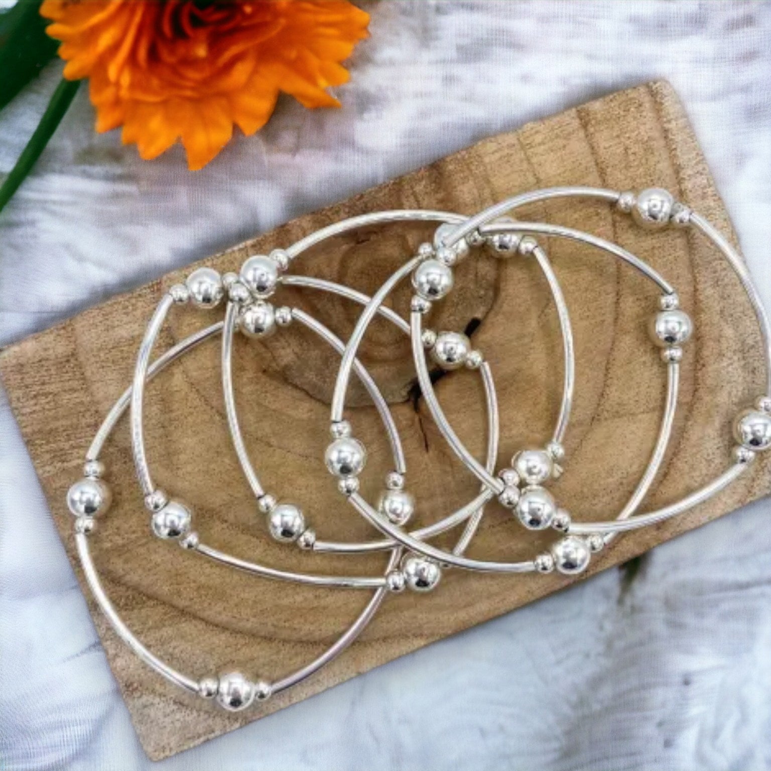 Jess and louMulti-Strand Beaded Bracelet BR220-Jess and Lou-White finn