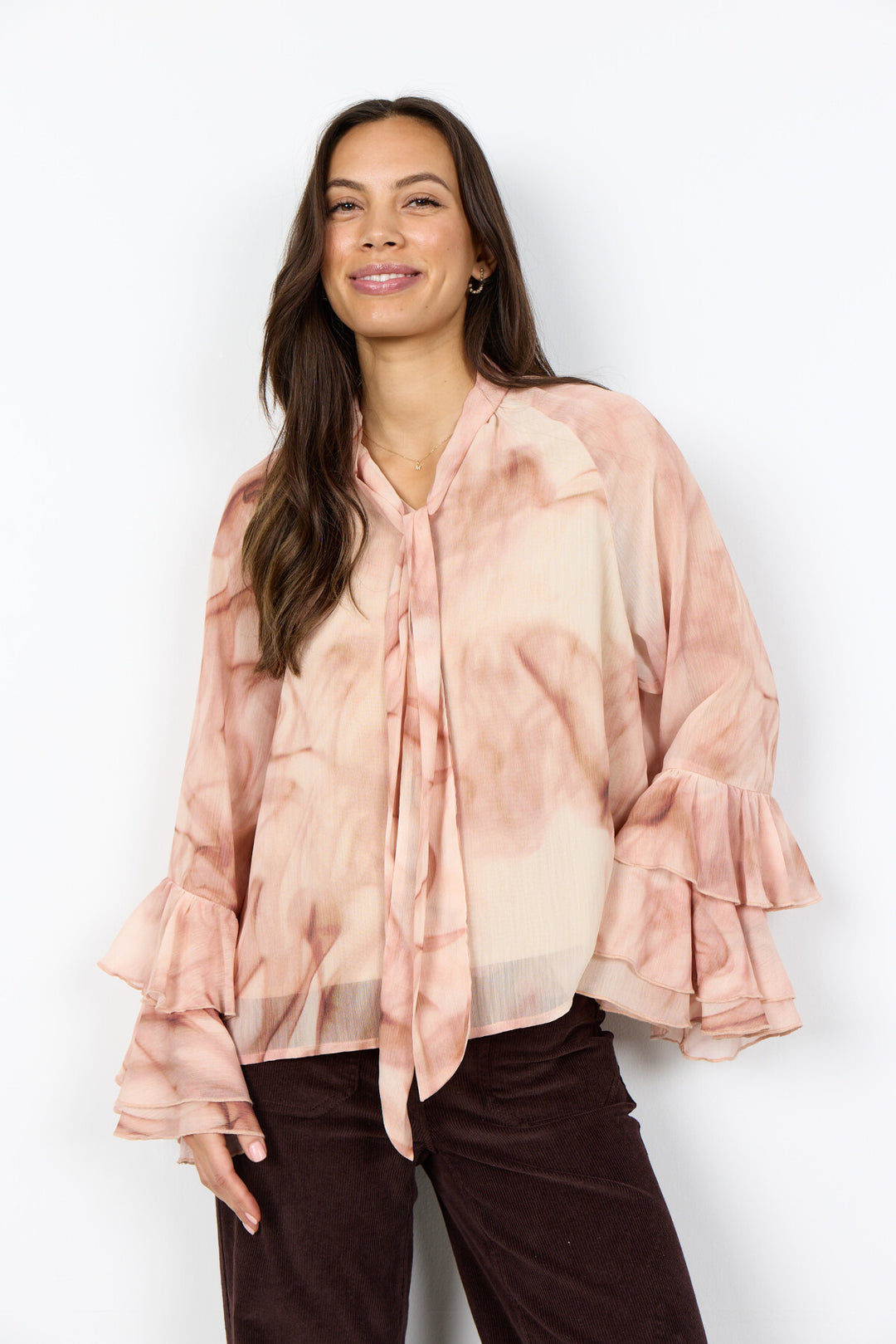 Soya Concept SC-HALA 1 AOP Blouse Dusty blue