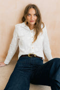 Lily and Me Patsy Embroidered Patchwork Shirt White