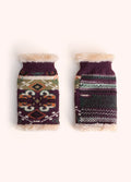 Powder Scandi Cosy Wrist Warmers, Damson Mix