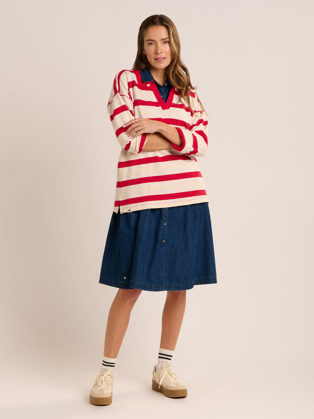 Brakeburn Caundle Sweatshirt-Brakeburn-White finn
