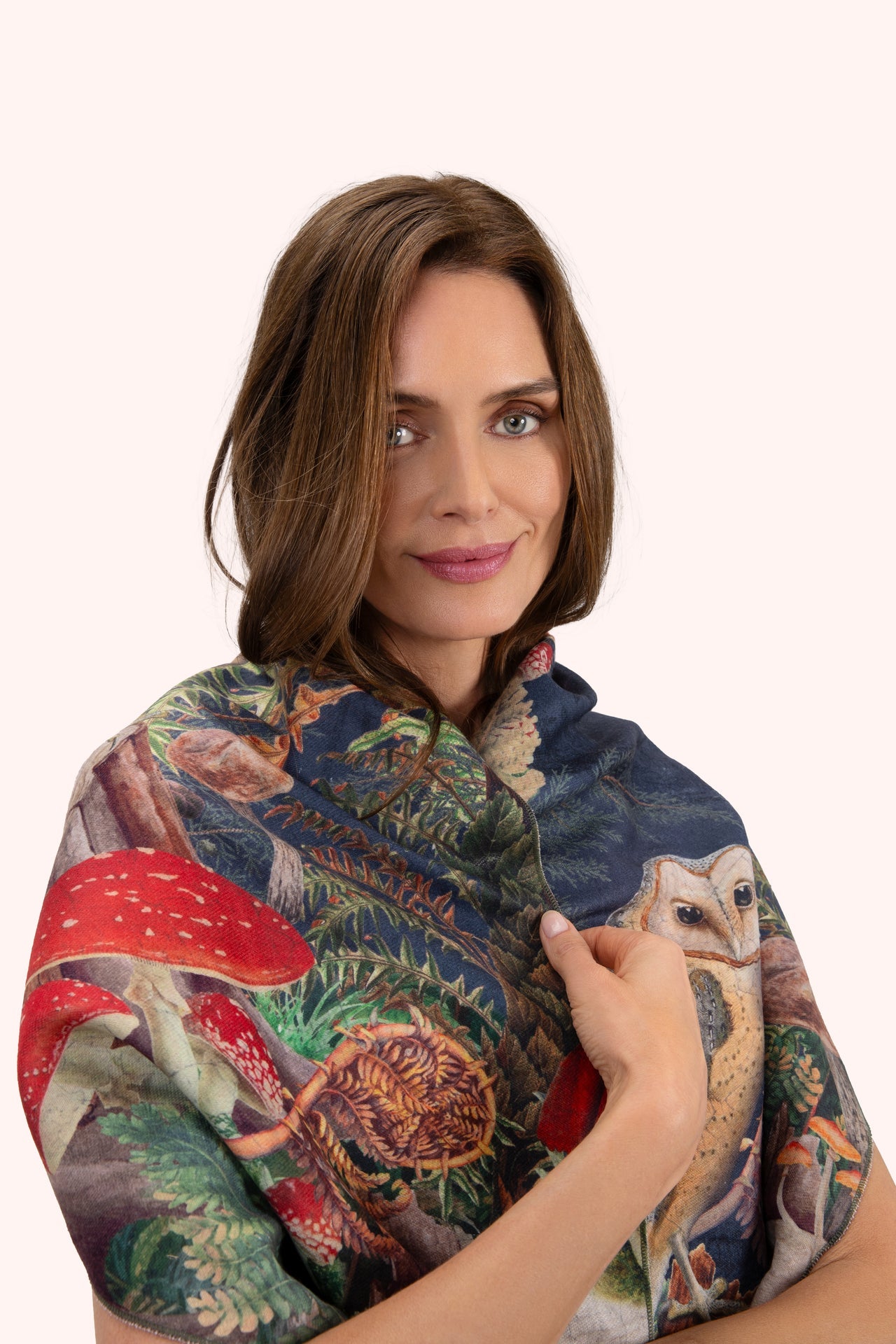 Powder Lux Scarf - Wild Woodland Owl