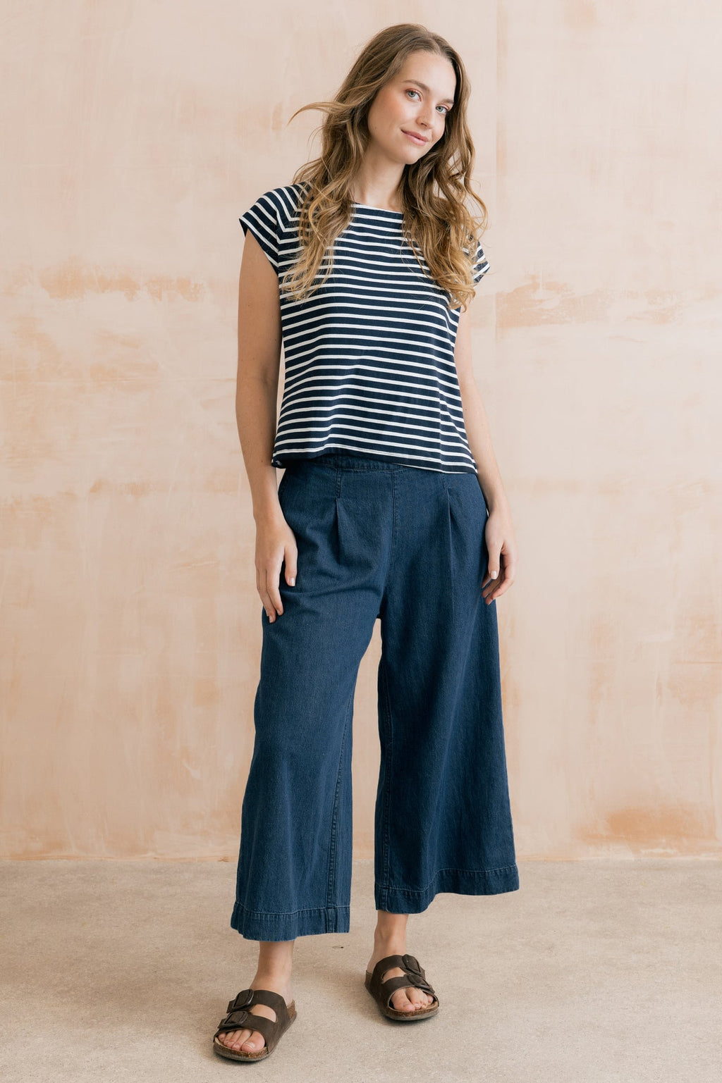 Lily and me Summer Trouser plain Linen Denim
