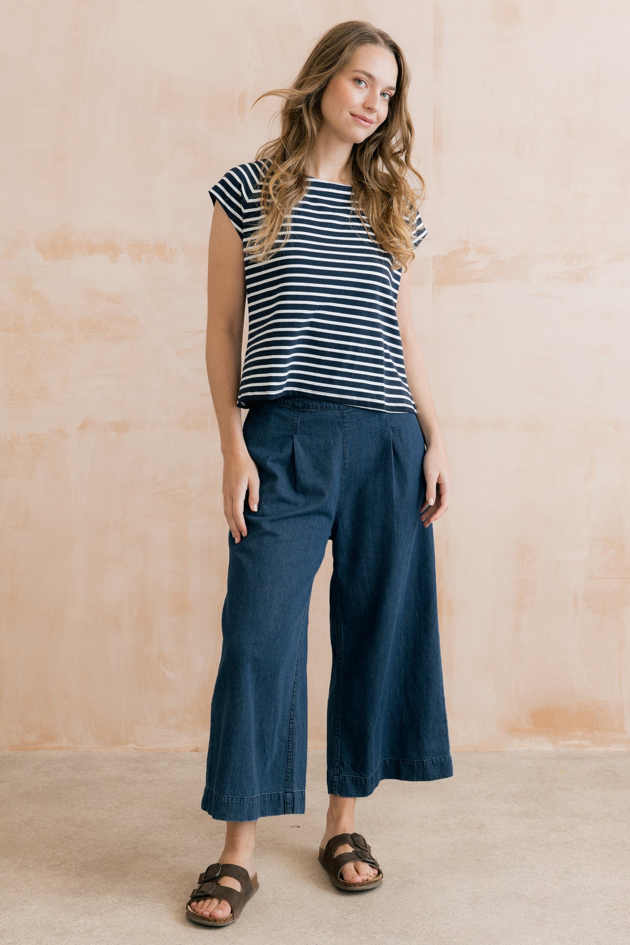 Lily and me Summer Trouser plain Linen Denim