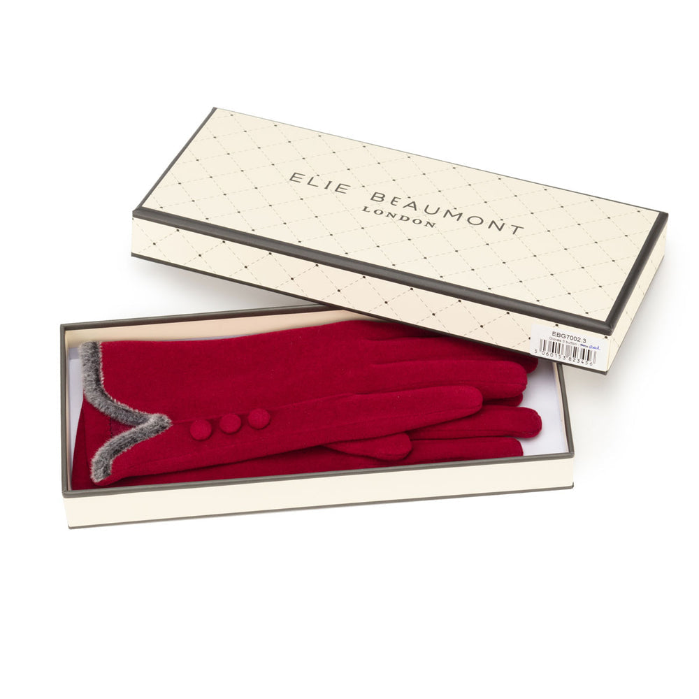 Ellie Beaumont 3 Button Suede Glove-Gloves-White finn