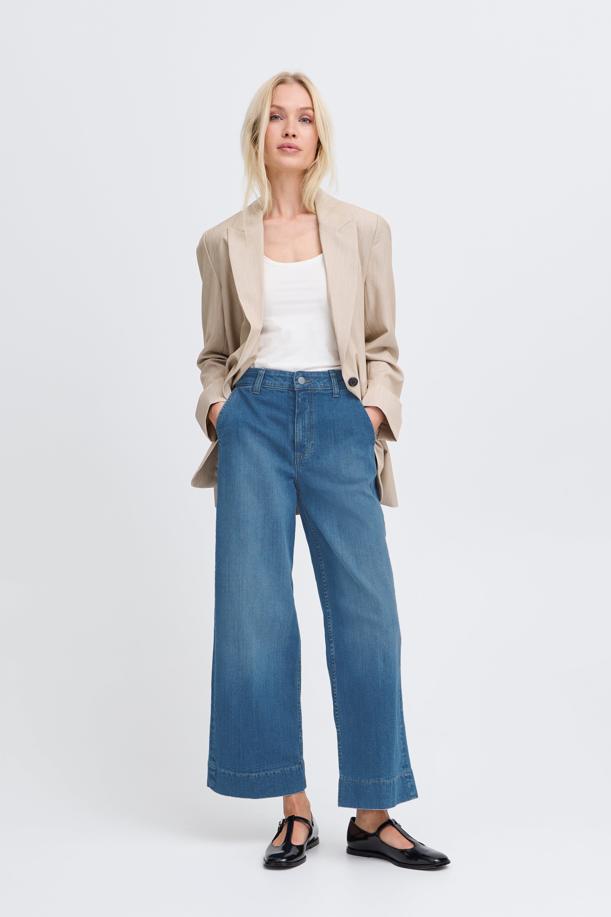 B young Bykomma Cropped Jean-b.young-White finn