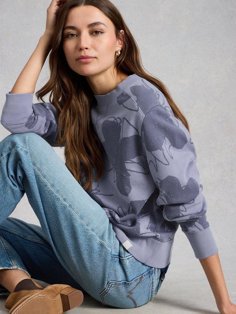 White Stuff DAYDREAMER PRINTED SWEAT-White Stuff-White finn