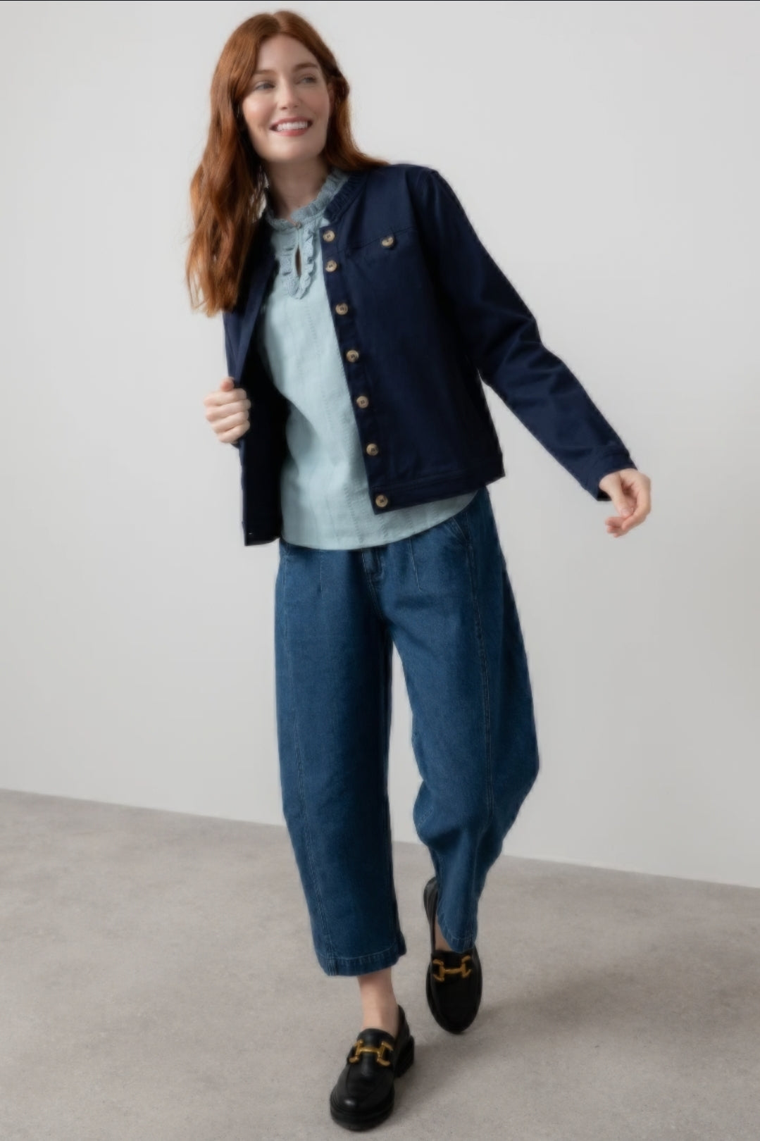 Lily and Me Renee Twill Jacket Plain-White finn