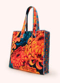 Powder Lux Velvet Quilted Tote - Chrysanthemum