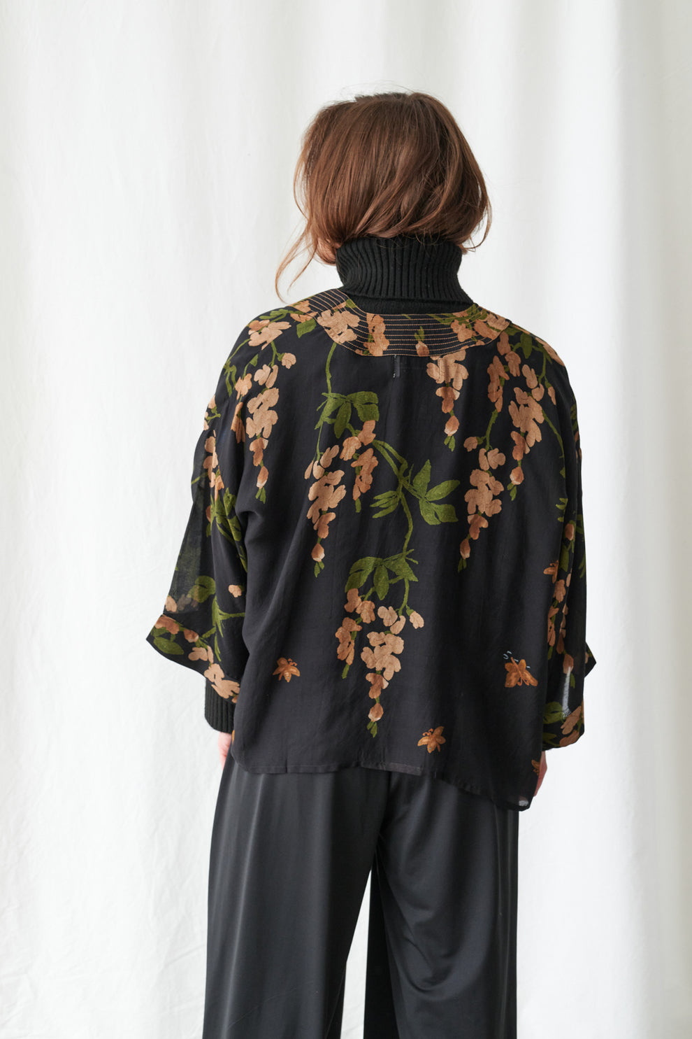 One Hundred Stars Orchid Teal Wool Kimono