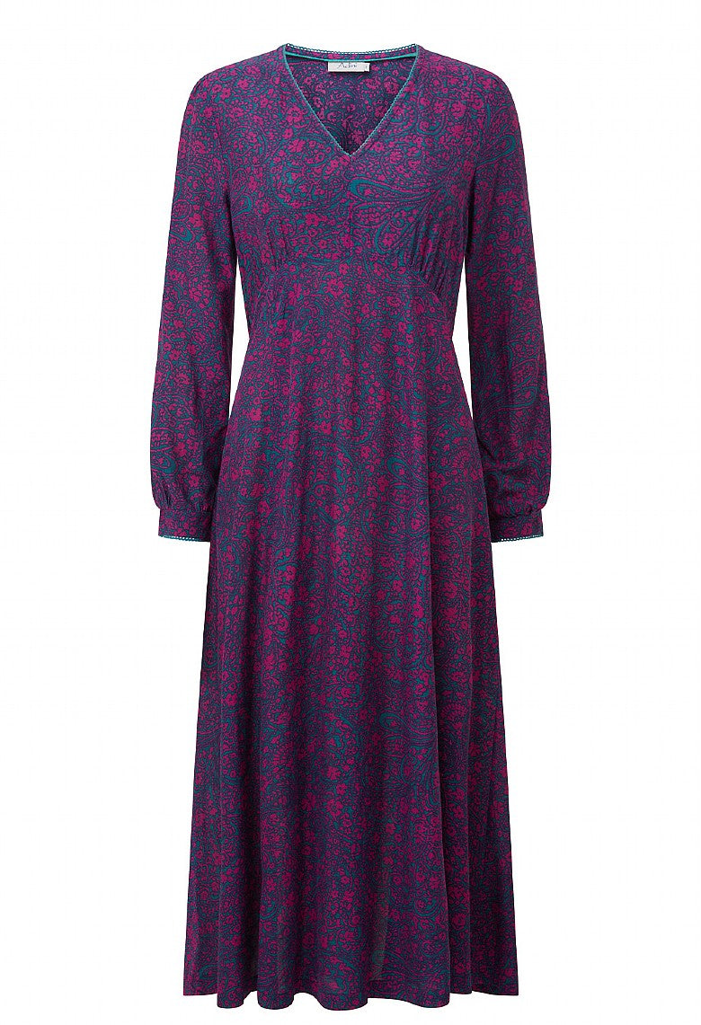 Adini Inky Swirl Maresha Dress - Fushsia