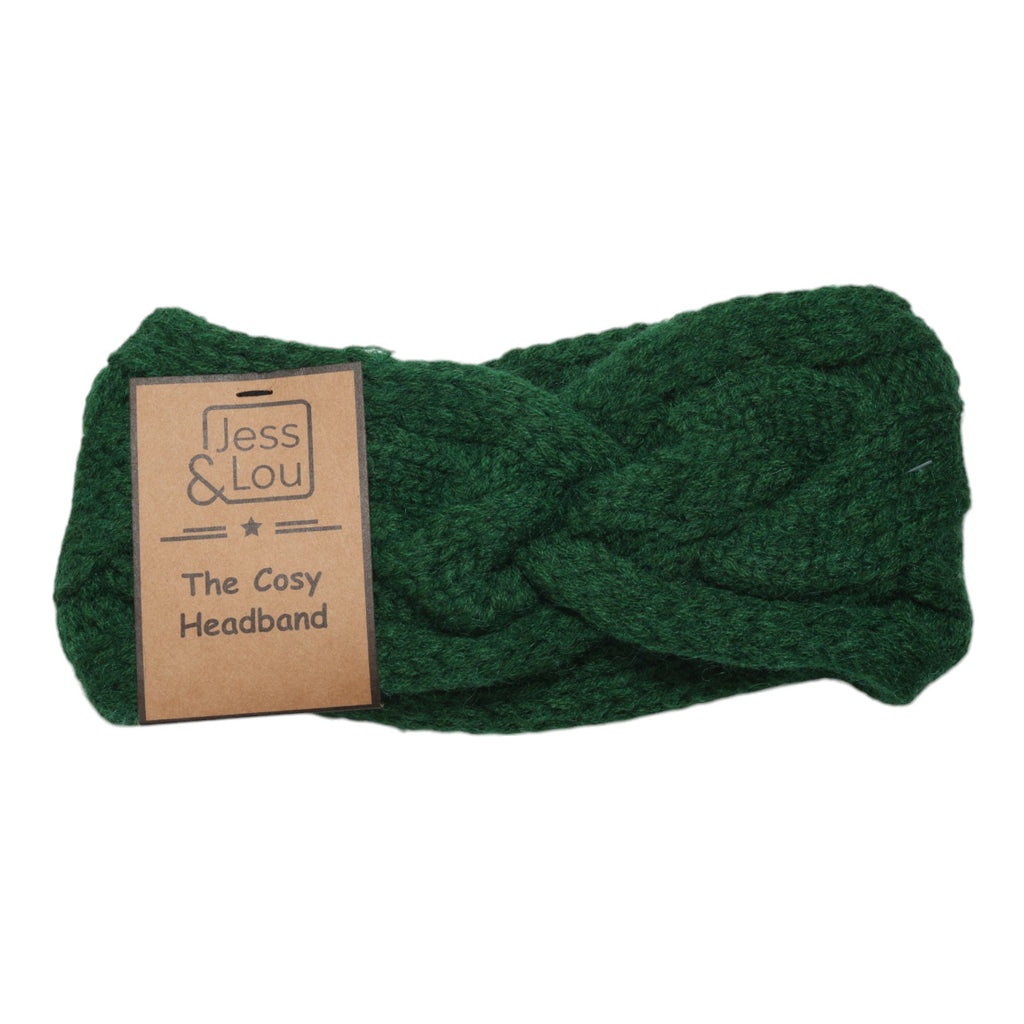 Jess and lou Cosy Cable Knot Headband-Headband-White finn