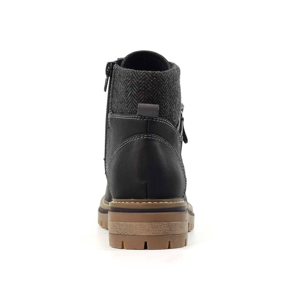 Lunar Caramel Black Waterproof Ankle Boot-Footwear-White finn