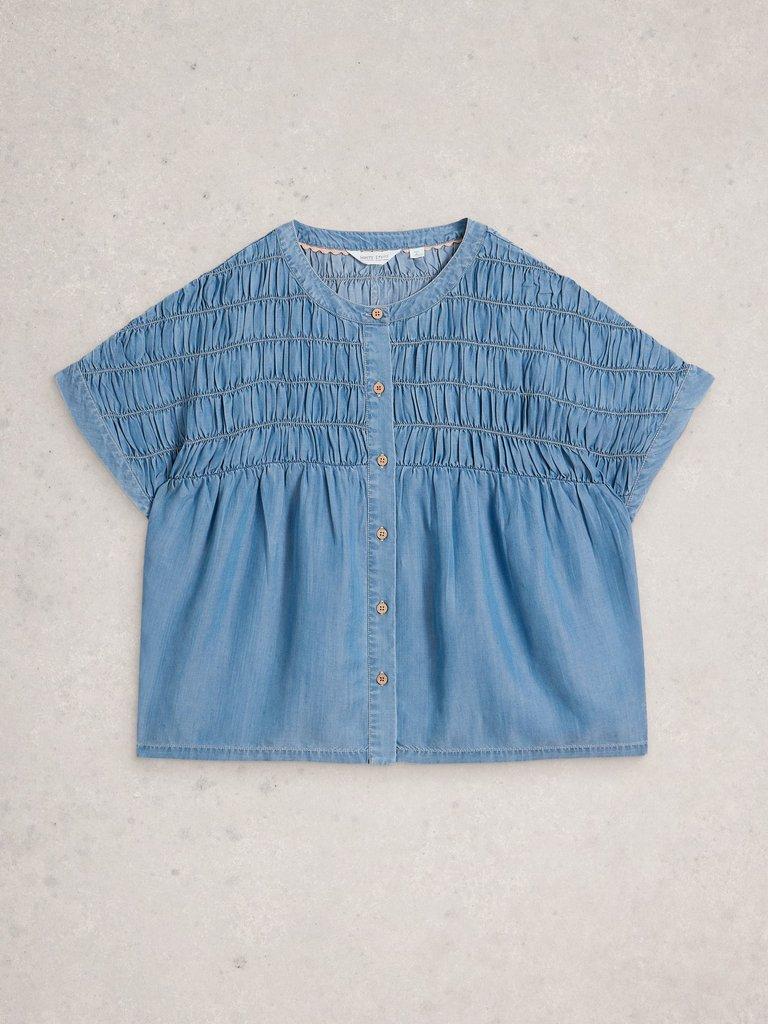 White Stuff Tammie Chambray Shirt-White Stuff-White finn