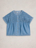 White Stuff Tammie Chambray Shirt-White Stuff-White finn