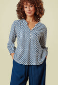 Adini Ikat Tile Raya Top - Riviera-Adini-White finn
