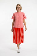 Pretty Vacant  Freya Top in Seersucker Pink