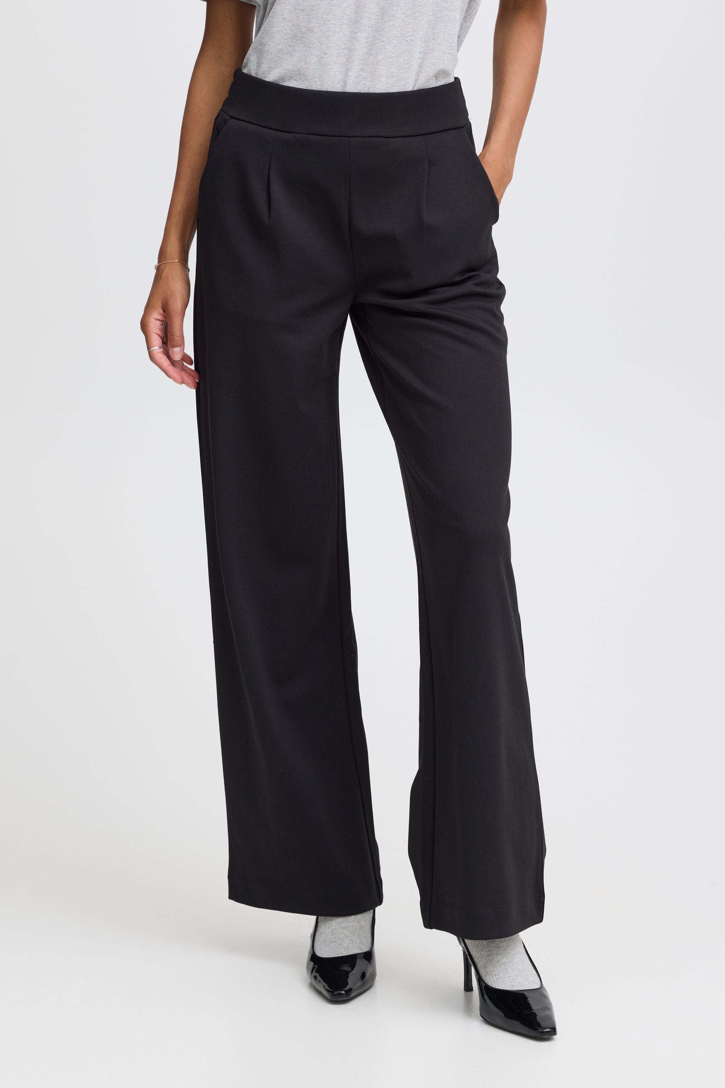 B young Byrozetta Wide Trouers-Trousers-White finn