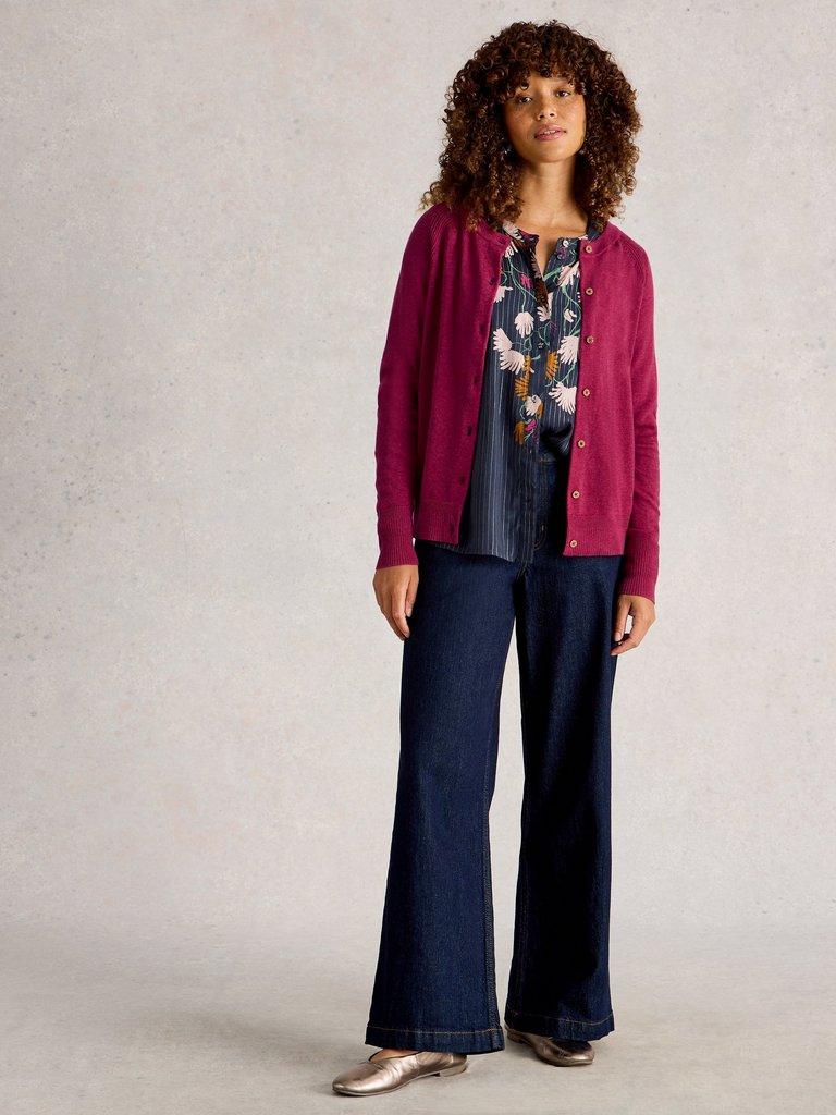 White Stuff Lulu Crew Neck Cardigan-White finn