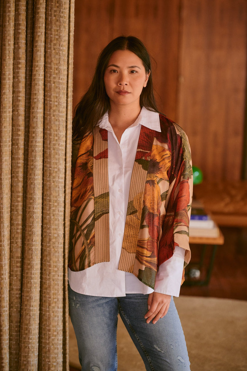 One Hundred Stars Nasturtium Fawn Kimono
