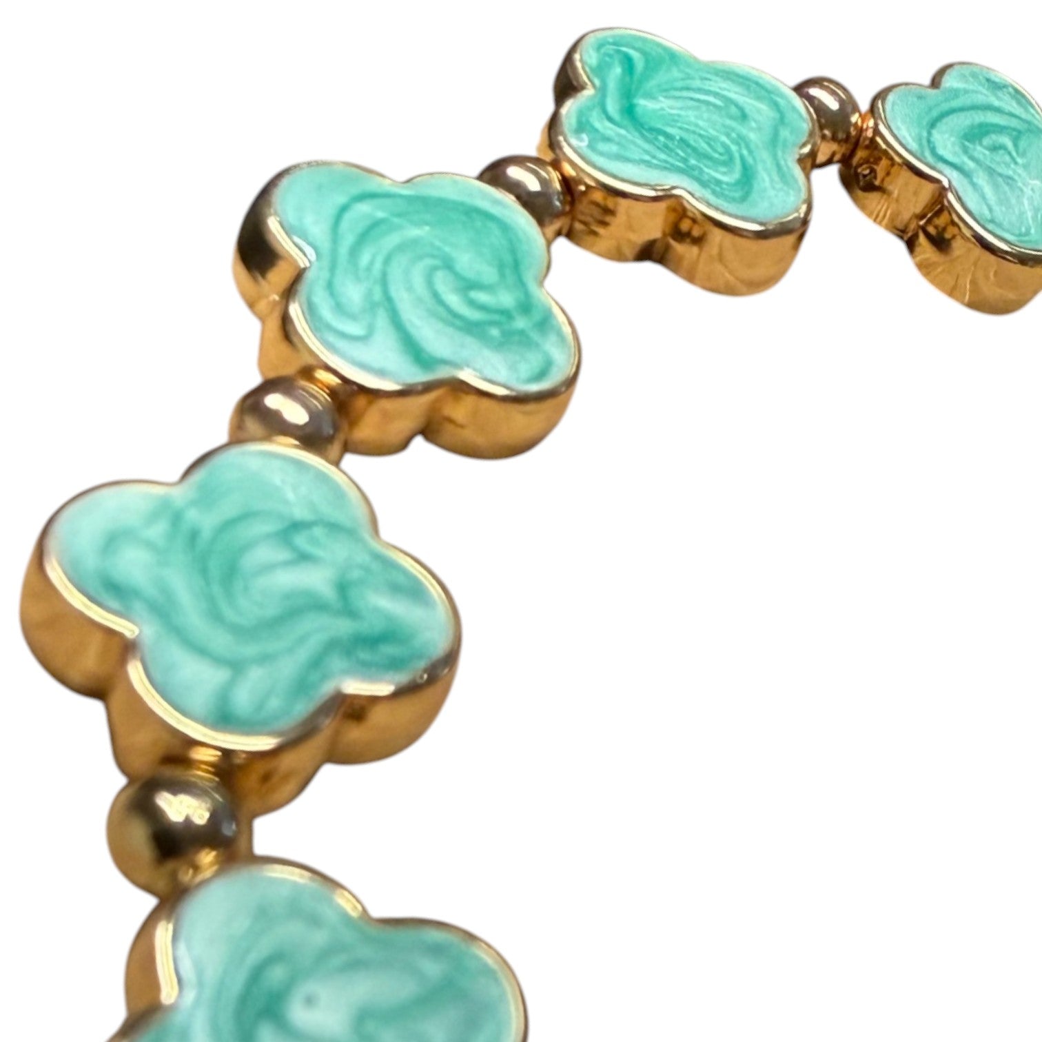 Jess and lou Clover Pearlescent Bracelet BR248-Jess and Lou-White finn
