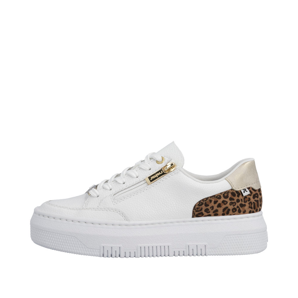 Rieker White Contrast Trainer M1900-Rieker-White finn