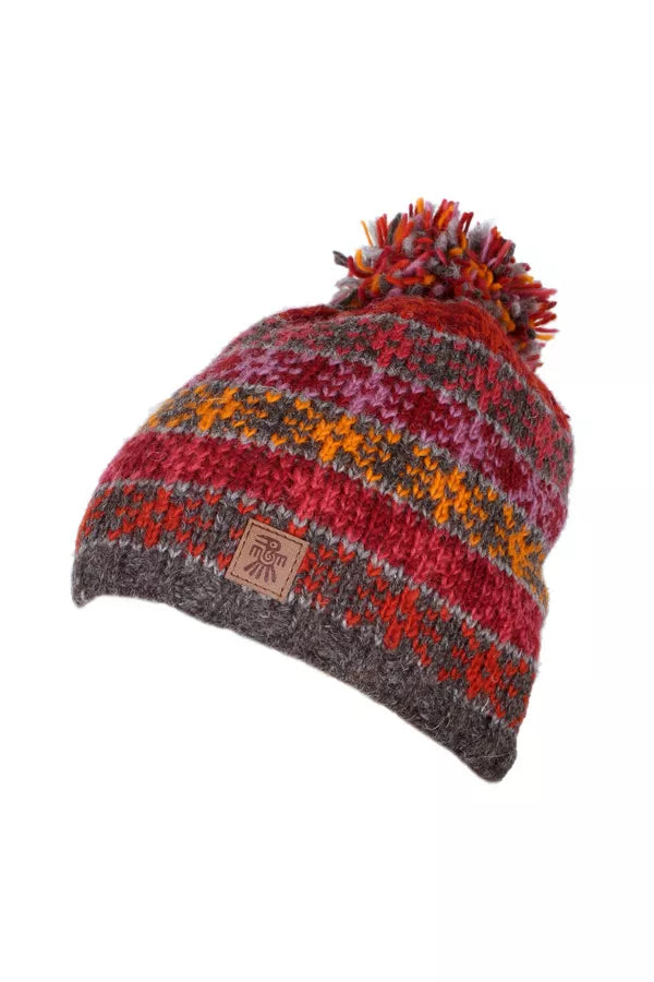 Pachamama Tintagel Bobble Beanie-Hat-White finn